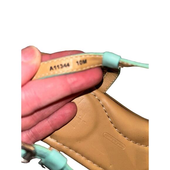 Rockport Walkability Adiprene By Adidas Jeanie Leather Sandals Size 10 M Teal - Picture 4 of 8